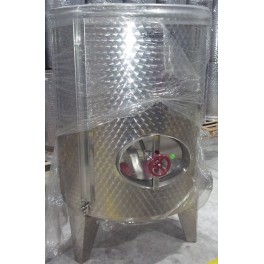 Contenitore inox da 500 litri con fondo conico
